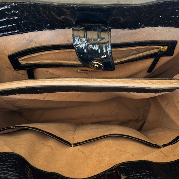 Brahmin Black Croc-Embossed Women's Bag - Picture 3 of 3